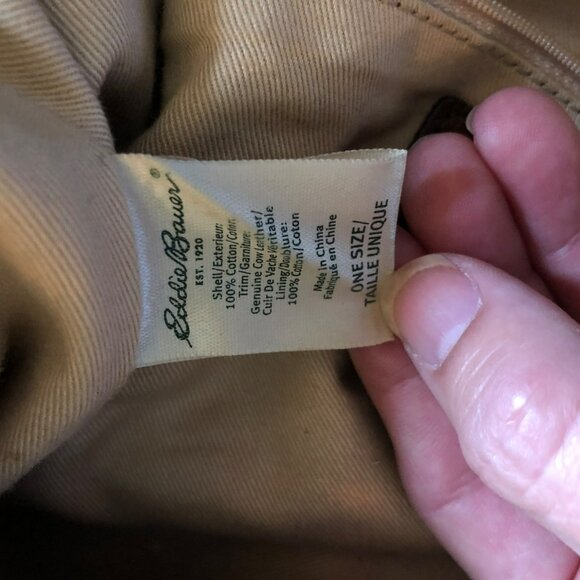 Eddie Bauer Vtg Green Canvas Purse Handbag Boho 80s 90s - Picture 7 of 10